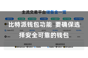 比特派钱包功能  要确保选择安全可靠的钱包